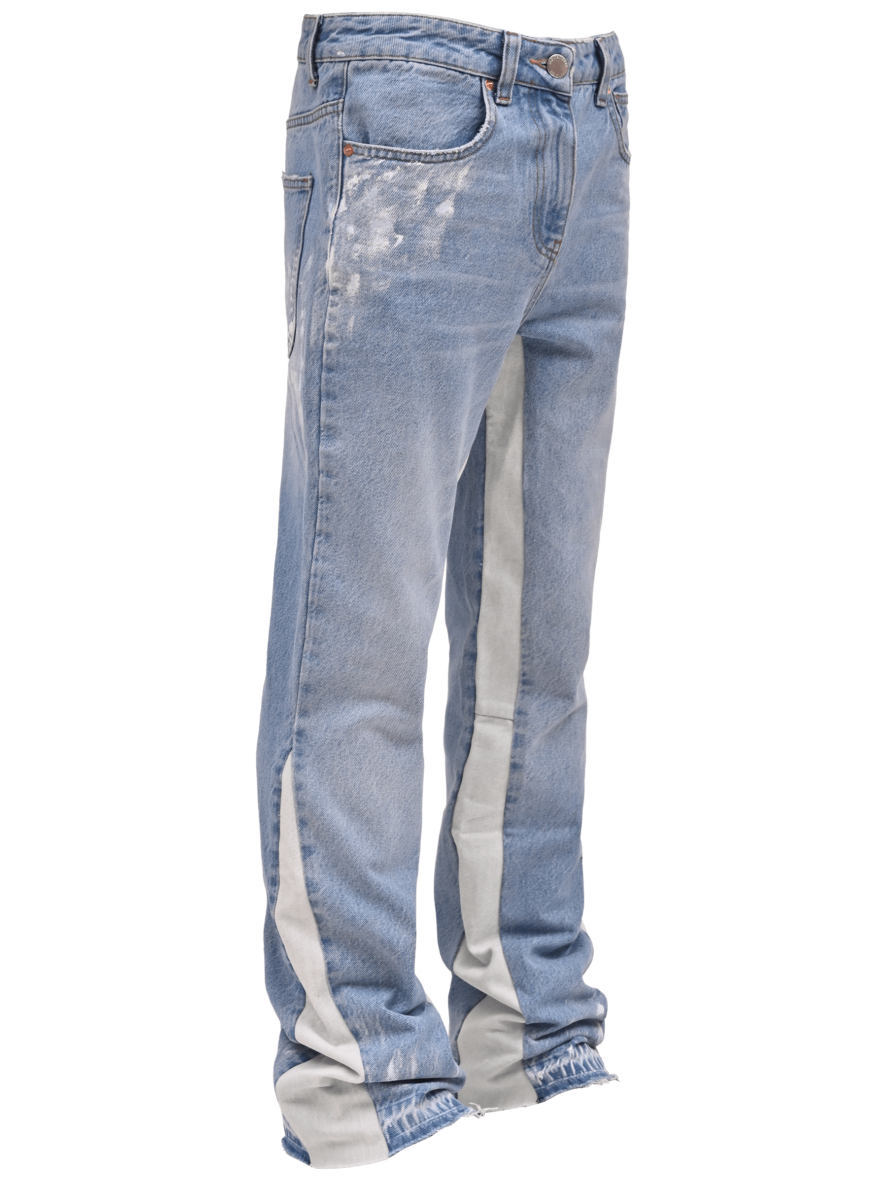 Flare Track Denim - Light Stone